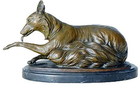 Fashion158 Bronzefigur Fuchs Tier Messing Statue Hausdeko Geschäftsgeschenke