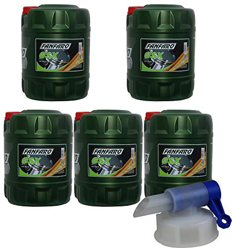 5x 20 Liter FANFARO Motoröl GSX 15W-40 API SG/CD Engine Oil Öl inkl. Auslaufhahn