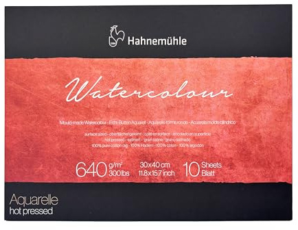 Hahnemühle The Collection Aquarellblock, 640 gsm, 30x40cm, Weiß