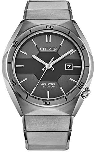 Citizen Orologio Analogico Eco-Drive Uomo con Cinturino in Super Titanio AW1660-51H