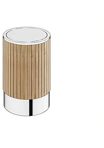 Papelera Bambú Natural Cromo Pom d'Or EDA