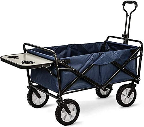 MTYLX Multifunctional Storage Trolley,Multi-Function Shopping Cart,Folding Garden Camping Cart Small Desktop Design Large Capacity Hand Trucks Storage Utility Trolley,Navy,Navy