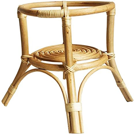 Happyyami 1stück Rattan Blumentopfständer Für Innenräume Kompakter Pflanzenhalter Geflochtenem Rattan Für Balkon Und Garten Vielseitig Einsetzbar Und Platzsparend