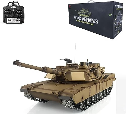 TOUCAN RC HOBBY Modified Pro Heng Long 1/16 Tk7.0 M1A2 Abrams RTR Rc Tank 3918 Bb Ir Battle Smoke Metallspår dubbla gummikuddar (begränsad utgåva)