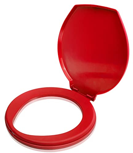 Portable Toilet Seat for 5 Gallon Bucket Emergency Outdoor Camping Snap on Luggable Loo Toilet Cover for Adults and Kids Red