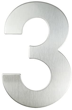 Numero Civico Esterno Numero civico in acciaio inossidabile 15/20 / 30cm Segno indirizzo argento 0-9 Numeri esterni Casa Numeros Casa Esterno Grande Numeri Civici Esterni (Color : 3, Size : 30cm)
