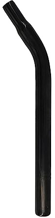 Bike Seat Post W/O Support, Steel Lay Back BMX Bicycle Seat Post Without Support, Multiple Sizes (Black) (27.2 x 350mm)