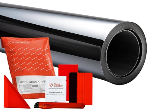 SOLAR SYSTEMS - Tönungsfolie Auto - Scheibentönungsfolie - mit Montagesatz - Scheiben Tönung Folie ABG Konform, mit Sonnenschutz & Anti-Scratch - Panthera Folie 275c 75% Schwarz 50x300cm