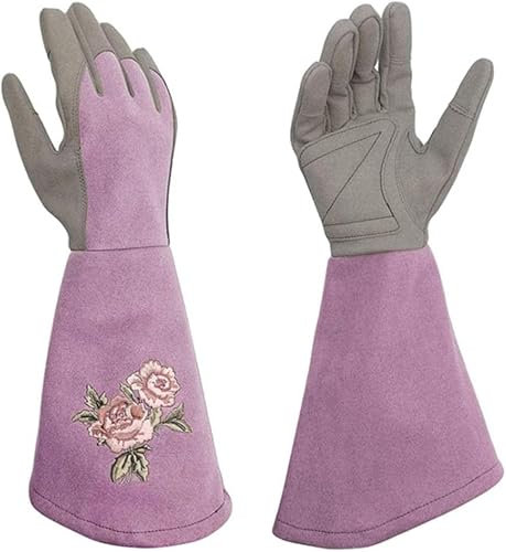 Guantes resistentes al calor/fuego, guantes de jardinería, guantes de trabajo, resistentes a la jardinería, guantelete de plantación a prueba de jardín, poda de rosas for poda de rosas, arbustos espin