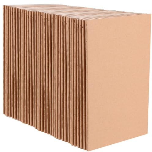 JEUIHAU Lot de 40 carnets vierges A5, 14 × 20,5 cm, carnet de note en papier kraft, bloc-notes uni en vrac pour artistes, dessin, croquis, fournitures de bureau