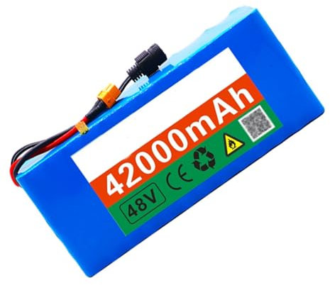 Batería de Bicicleta eléctrica de Litio,Batería de Bicicleta eléctrica,Batería de Bicicleta eléctrica,48v 42ah,Paquete de batería de Iones de Litio,13s3p + Cargador T Plug