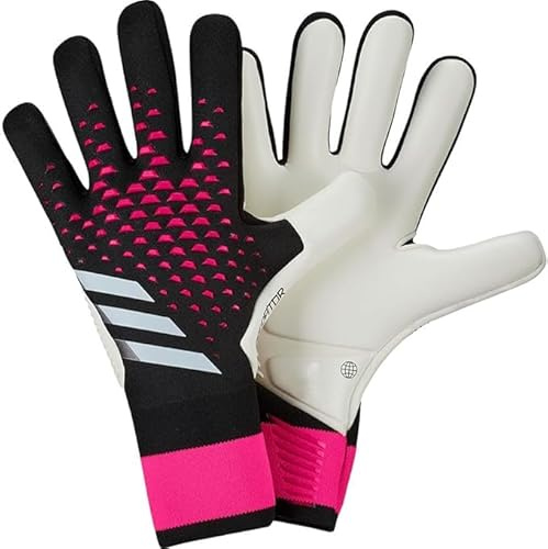 HISTARSTORE5 Fotboll, målvaktshandskar målvaktsträningshandskar starkt grepp, halkskydd och andas för vuxna och barn (rosenröd, 9)