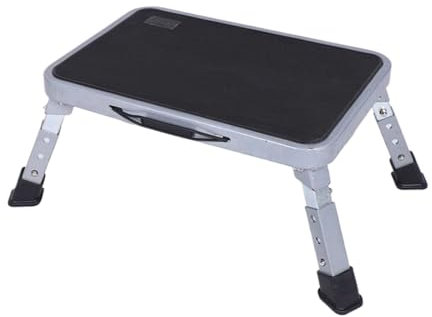 JSDQQG Sgabello Pieghevole,Gradino Camper Sgabello Campeggio Sgabellino Portatile Regolabile in Altezza Con Maniglia