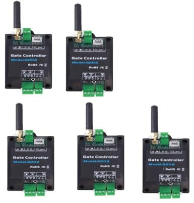 Torbeschläge Drahtlose Fernzugangskontrolle, Handy-Fernbedienung, Ferntüröffner, Garagentor, Fensterläden, WiFi-Controller für einflügelige Tore(5PCS GSM 4G)