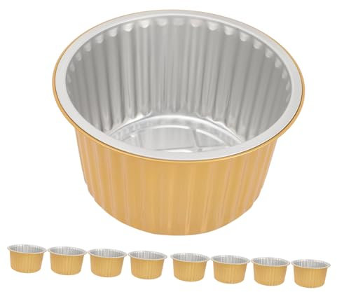 Beavorty 10pezzi Teglie in Alluminio Usa e Getta Rotonde per Barbecue e Campeggio Resistente al Calore per Arrostire Pesce Carne e Formaggio