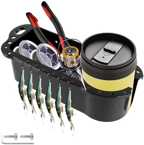 Boat Cup Holder with Screws,ABS Boat Caddy Organizer Multifunctional Boat Fishing Organiser Reliable Boat Drink Holder Pontoon Cup Holder for Kayak Fly Fishing Equipment Boat