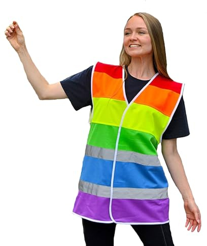 Social Netwear | Warnweste Pride Regenbogenweste für Inklusion und Veranstaltungen, Festivals, Events