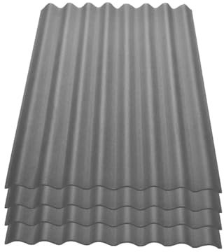 Onduline Easyline Dachplatte Wandplatte Bitumenwellplatten Wellplatte 4x0,76m² - grau