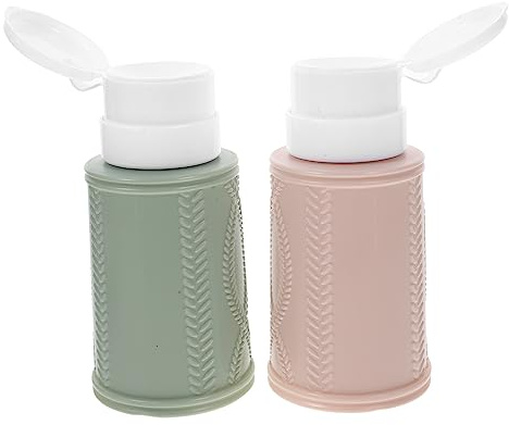 Nachfüllbare Pumpflasche 200ml aus Pp mit Lock Verschluss | 2 Stück, Auslaufsicher, für Kosmetische Flüssigkeit und Entferner, Leere Spenderflaschen