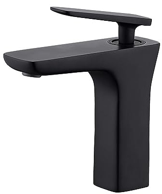 warm- und kaltwaschbecken-Wasserhahn aus Messing, waschbecken, unterbauwaschbecken, quadratisch, schwarz, schwarz