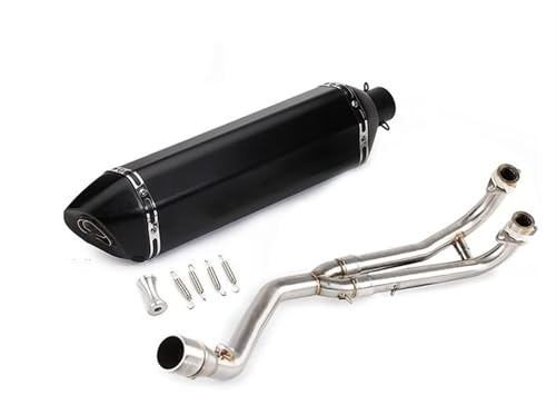ZAPORA Sistema Motocicletta per T-Max Tmax 500 530 T-Max 500 530 2008-2018 Tubo di Collegamento Anteriore di Scarico Tubo Escape System Muffler(Style3)