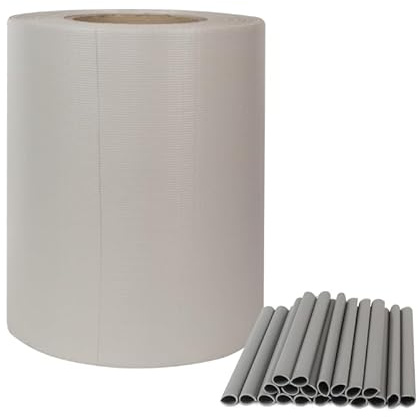 FORTENA Sichtschutzstreifen Streifen PVC Zaunblende 35m + 20 Clips (Grau)