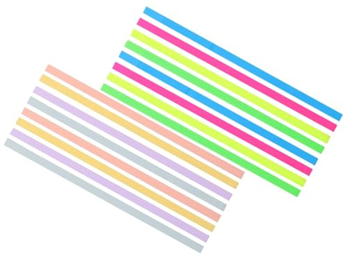 Hemobllo Marqueurs de Pages Fluorescents Pet Lot de Blocs de Bandes Adhésives Colorées Surligneurs Transparents pour Lecture et Bureau Indicateurs Professionnels pour Repérage de Texte