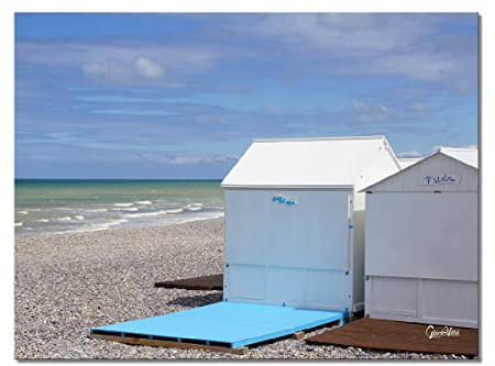 Glücksvilla Quadro da parete Mers-les-Bains (immagine in vetro acrilico 5 mm, 40 x 30 cm) Stampa artistica tedesca - Francia mare maritim Normandia Beach