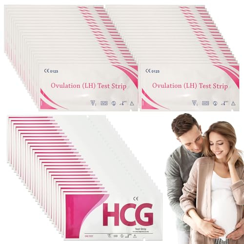 40 Ovulationstest+25 Schwangerschaftstest Frühtest Ovulationstest Ovaluationstests Eisprung Test Ovulationstest zur Feststellung einer Schwangerschaft Schnelle Genaue Ergebnisse (40 LH + 25 HCG)