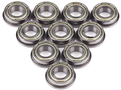 Eujgoov 10 Stück 8 X 16 X 5 Mm Doppelt Geschirmte Miniatur-Flansch-Kugellager, Abgedichtetes Flansch-Reihenlager mit 18 Mm für 8 Welle, Motor, Mechanische Ausrüstung,