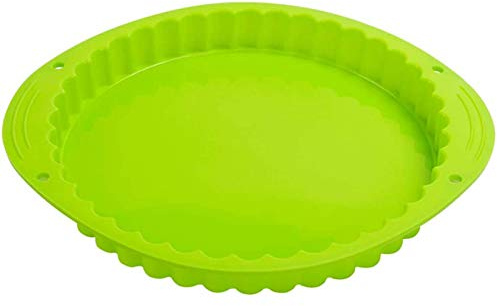 Webake Tart Pan Silicone Pie/Flan Pan 9.5 Inch Quiche Baking Dish Non-Stick Pizza Pie Mold