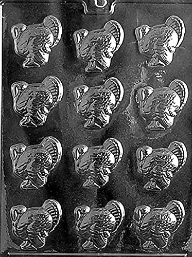 Grandmama's Goodies T003 Thanksgiving Bite Size Small Turkey Chocolate Candy Soap Mold with Exclusive Molding Instructions … (1)