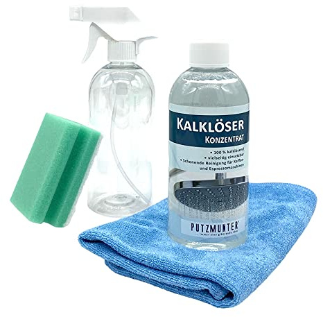 PUTZMUNTER Kalklöser Konzentrat 500ml Set inkl. Leerflasche + Universaltuch