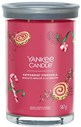 Yankee Candle Signature Scented Candle | Peppermint Pinwheels Large Tumbler Candle with Double Wicks | Soy Wax Blend Long Burning Candle for Women