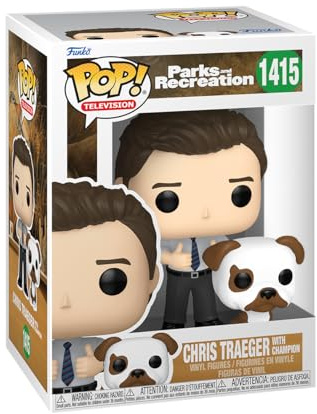 Funko POP! & Buddy: Parks & Recreation 15th Anniversary - Chris & Champion | Offizielles Comedy Merch - Vinyl Sammelfigur als Regal Deko - Geschenkidee zum Geburtstag für Fans und Sammler
