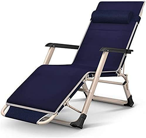 Leicht FGVDJ Super Breite 65 cm Klappbarer Nullstuhl Strandstühle Sonnenliege Liegestuhl für Strand Terrasse Garten Camping Outdoor Quadratische Stahlbeine mit kostenlosem Kissen 200 kg Present