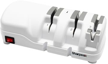 Sharpeak 198H-SPK Profi Messerschärfer Elektrisch mit 3 Stufen, Diamantscheiben, Überhitzungsschutz, Leisem Motor, Schnelles für Küchenmesser, Elektrischer Messerschärfen Profi, Diamant Messerschärfer