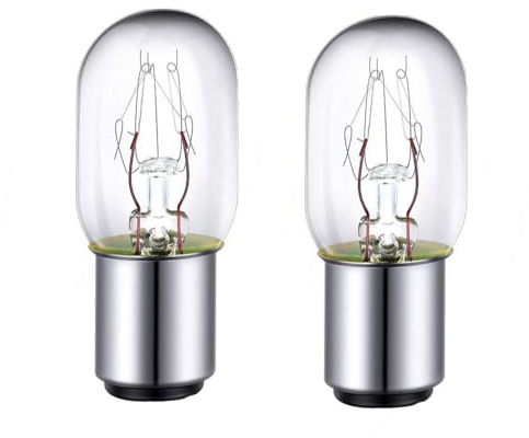 Generic Light Incandescent Bulb Compatible with Sewing Machine with Push-in Base, 15 W, 120 V Household Sewing Machine Incandescent Bulb (2), Warm Weiß