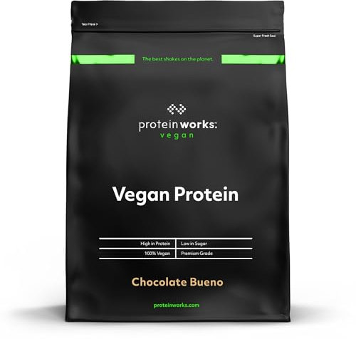 Protein Works - Vegan Protein Powder, Chocolate Bueno, 16 Servings, 100% Plant Based & Natural, Premium Multi-Protein Blend, Low Fat Shake, Low Calorie Shake, 500g