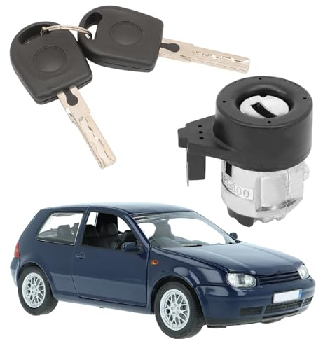 Taesayl Neiman Zündschloss Lenkung Diebstahlschutz Schalterschloss Kompatibel mit GOLF IV Passat B5 Golf 4 BEETLE POLO 9N 3B0905855C