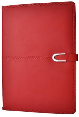 SHBHWS Softcover-NotizbüCher Vintage A6/B5 Leder-Notizbuch mit personalisiertem Softcover, Business-Notizbuch, Magnetschnalle, Notizbuch for Büro, Notizbuch, Tagebuch NotizbüCher A5 Softcover(Red,A6)