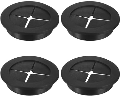 M METERXITY 4-Pack Rubber Grommets for Wiring 50mm Desk Grommet Double-Sided Flexible Cable Cord Grommet Desk Hole Cover for Cables/Wires Through Protection Cable Grommet [Black]