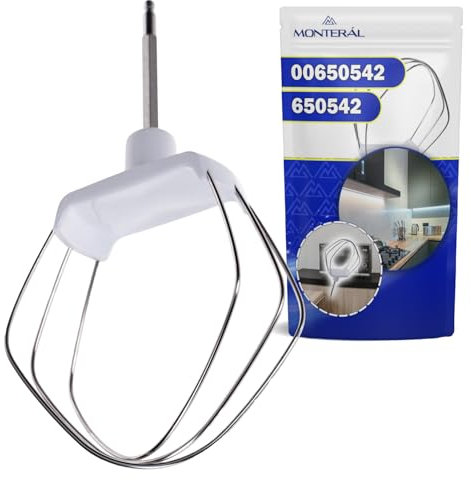 MONTERAL Schneebesen für Knetmaschine mit dem Originalcode 00650542 650542 für Bosch für Siemens Küchenmaschine - Garantie 10 Jahre