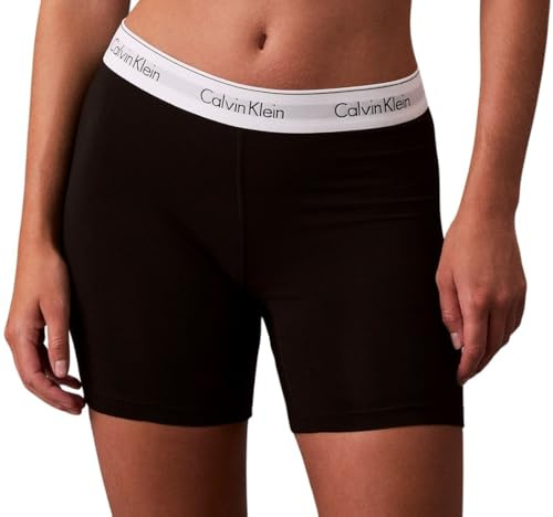 Calvin Klein Braguitas Hipster Mujer Boyshort Boxer Brief con Logotipo en la Cintura, Negro (Black), S