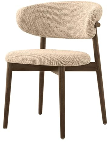 stol för matbord Nordic Dining Chair Tyg Armless Dining Stolar Med Trä Bas Köksstolar Retro Sidostol 150kg Laststol Dining Bekväm