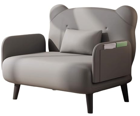 Sillon Cama 1 Plaza Plegable Sofá Cama Convertible 3 Modos De Transformación Hecho De Estructura De Hierro para Oficina Dormitorio Salón Carga 250 Kg(Gray)