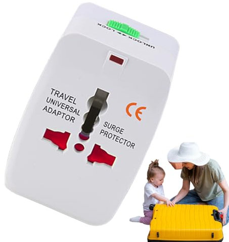 Renopfect Adattatore Di Universale | Adattatore Da Viaggio Universale - Protezione Da Sovratensioni e Accessori Carica Dispositivi per Studenti Adulti Computer Portatili Smartphone con Connessione