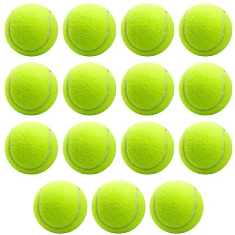 BORDEAG 15 stycken tennisbollar, fritid, tennisbollar för nybörjare och hundar, tennisbollar för tennisundervisning, bollmaskiner och hundpromenader