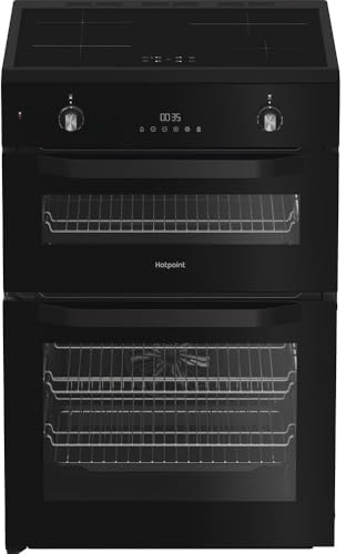 Hotpoint HDE6IDC2B1 Double Oven Electric Cooker with Induction Hob - Black - A/A Rated