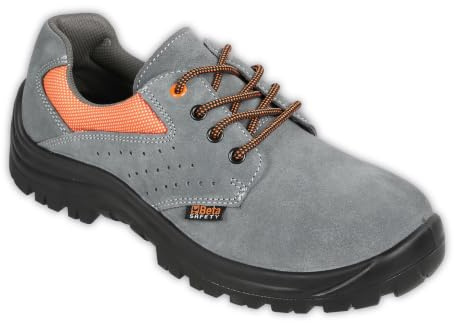 BETA Scarpa da Lavoro Easy 7246NE, Pelle Scamosciata Traforata, Punta in Acciaio, Suola Antiolio